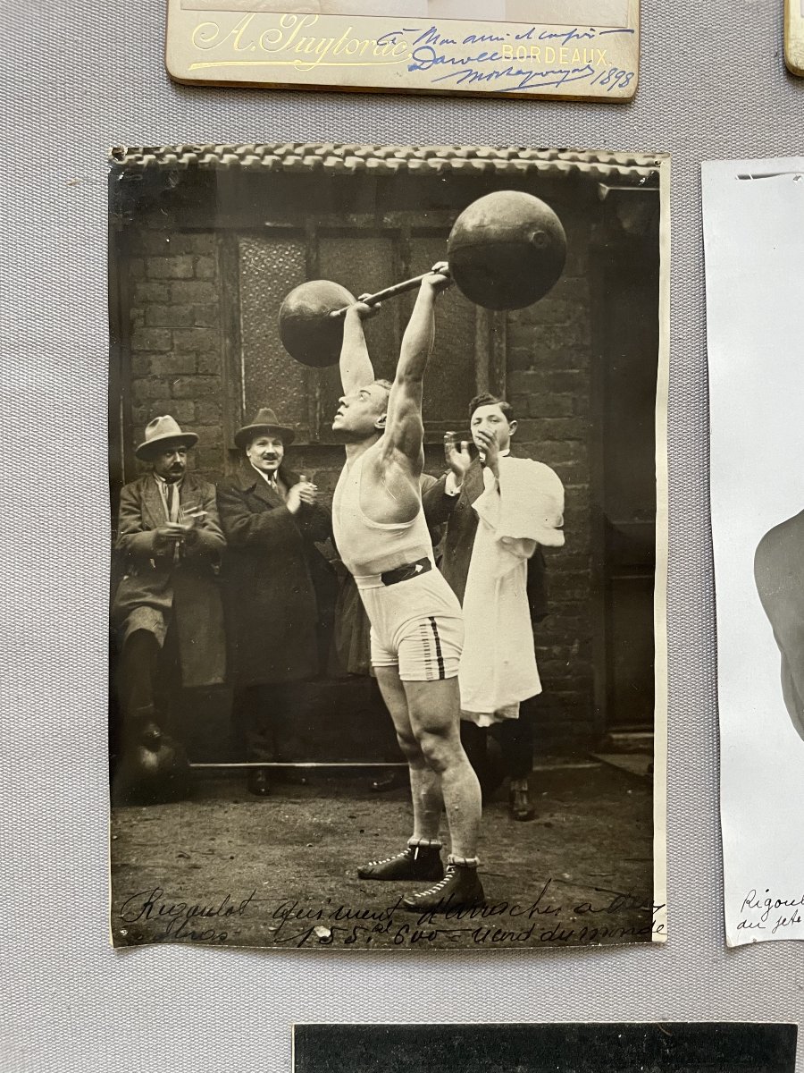 Weightlifting, Set Of 11 Vintage Photographs-photo-4