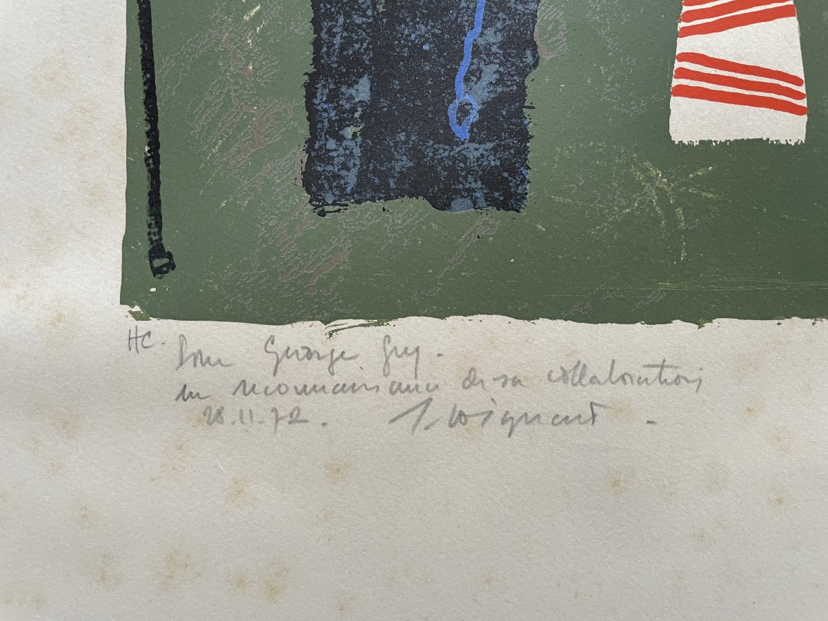 James Coignard, lithographie dédicacée-photo-2