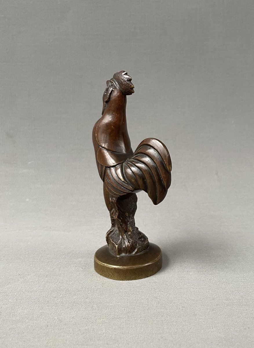 Coq Art Déco en bronze, mascote?-photo-4