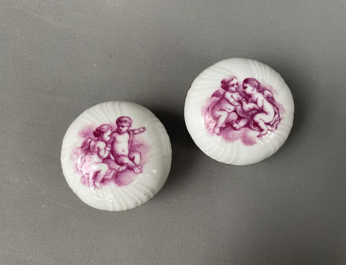 Pair Of German Porcelain Candy Dishes-photo-2