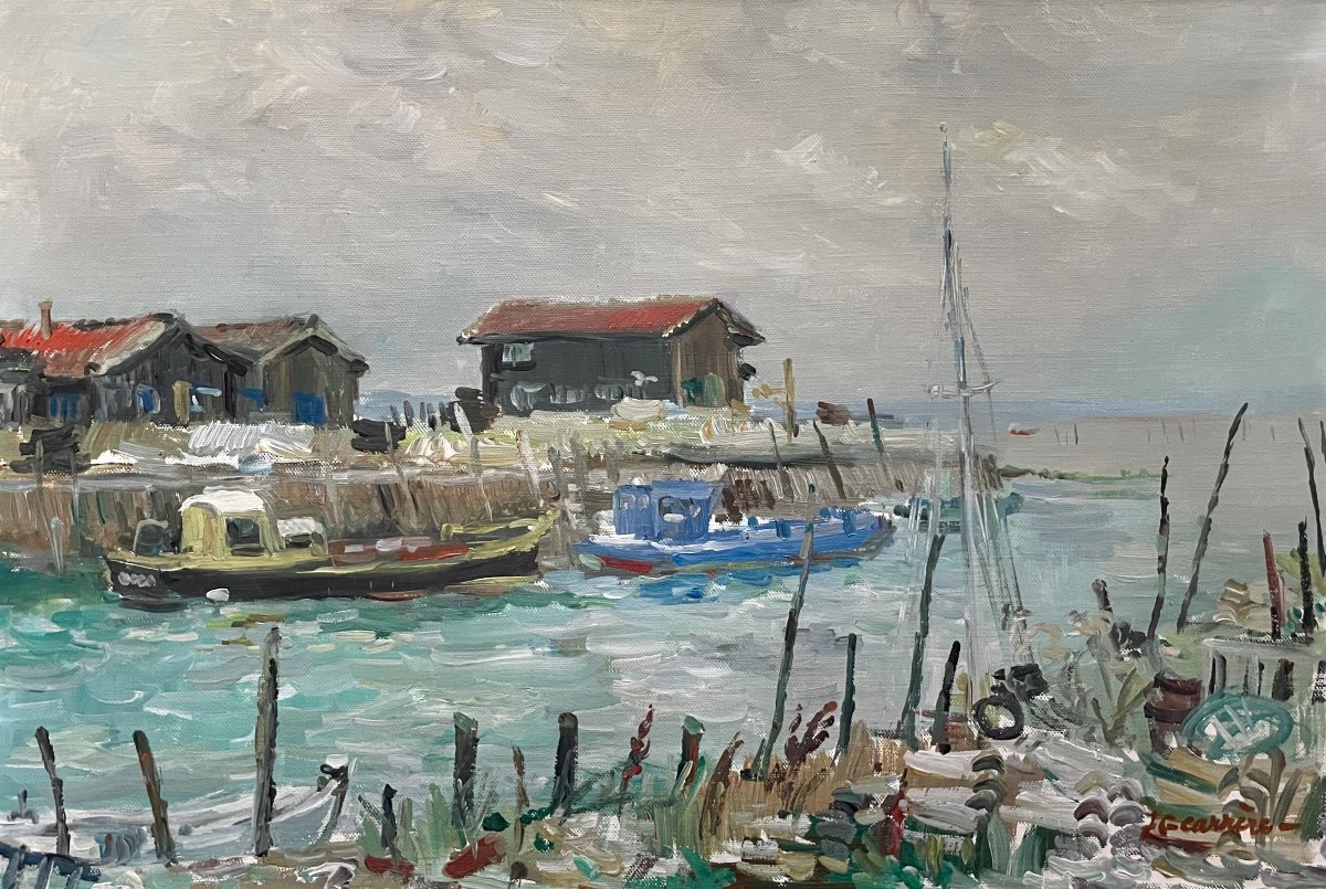 Jean Gérard Carrere, Oyster Port On The Arcachon Basin-photo-2