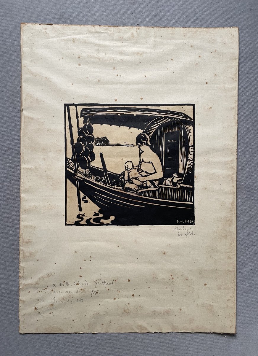 Francesco Dal Pozzo, Bangkok, gravure sur bois