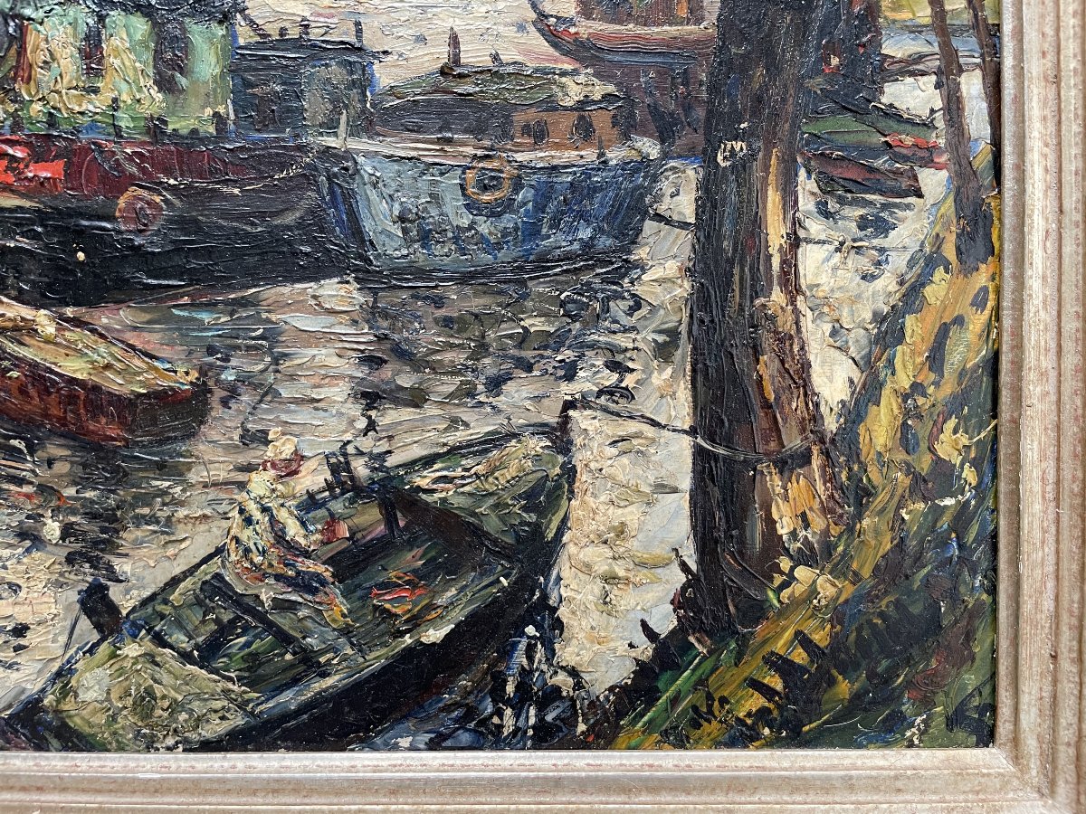 Maurice VAGH WEINMANN, bateaux sur le fleuve-photo-1