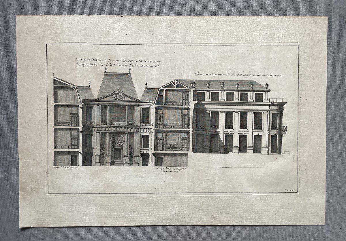 Jean MARIETTE, architecture, gravure XVIIIe