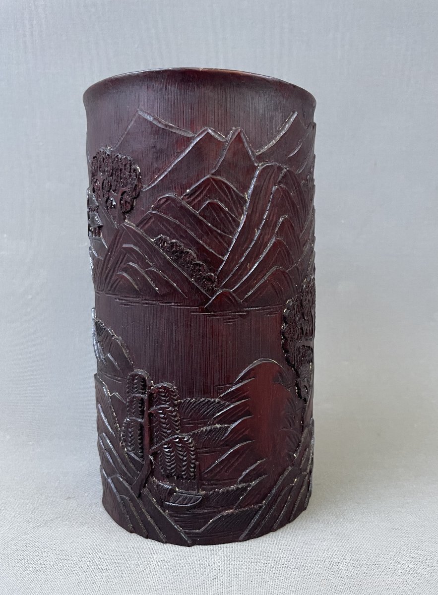 Carved Bamboo Pot-photo-2