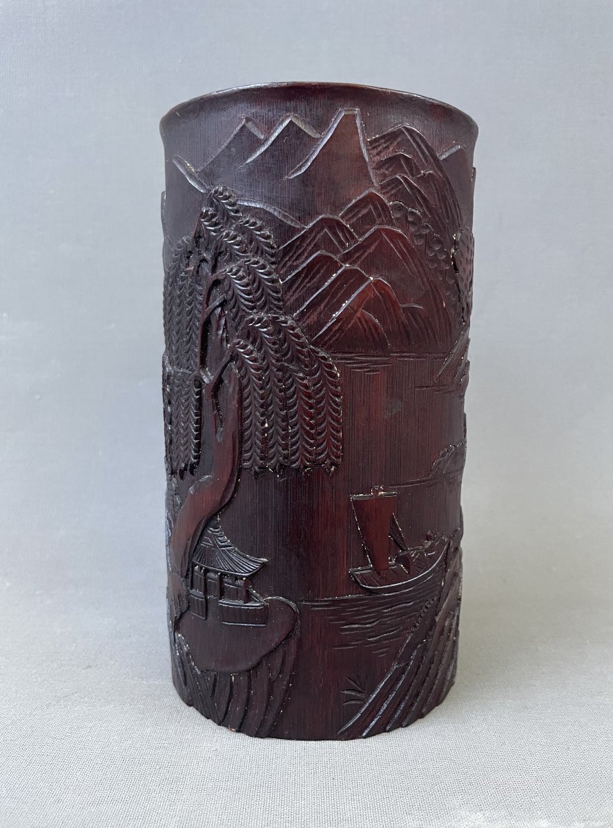 Carved Bamboo Pot-photo-3