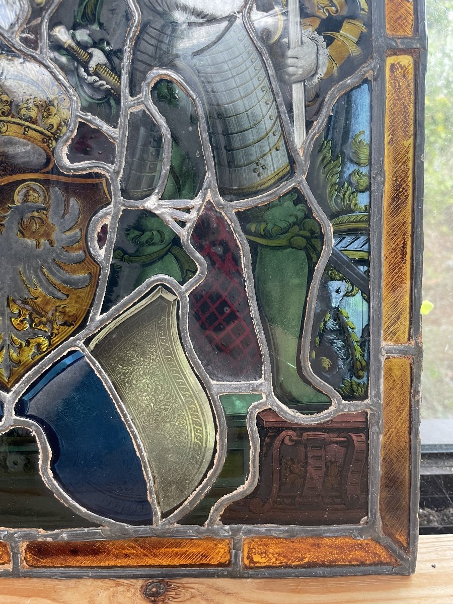 Renaissance-style Stained-glass Window, 19th Century Or Earlier-photo-4