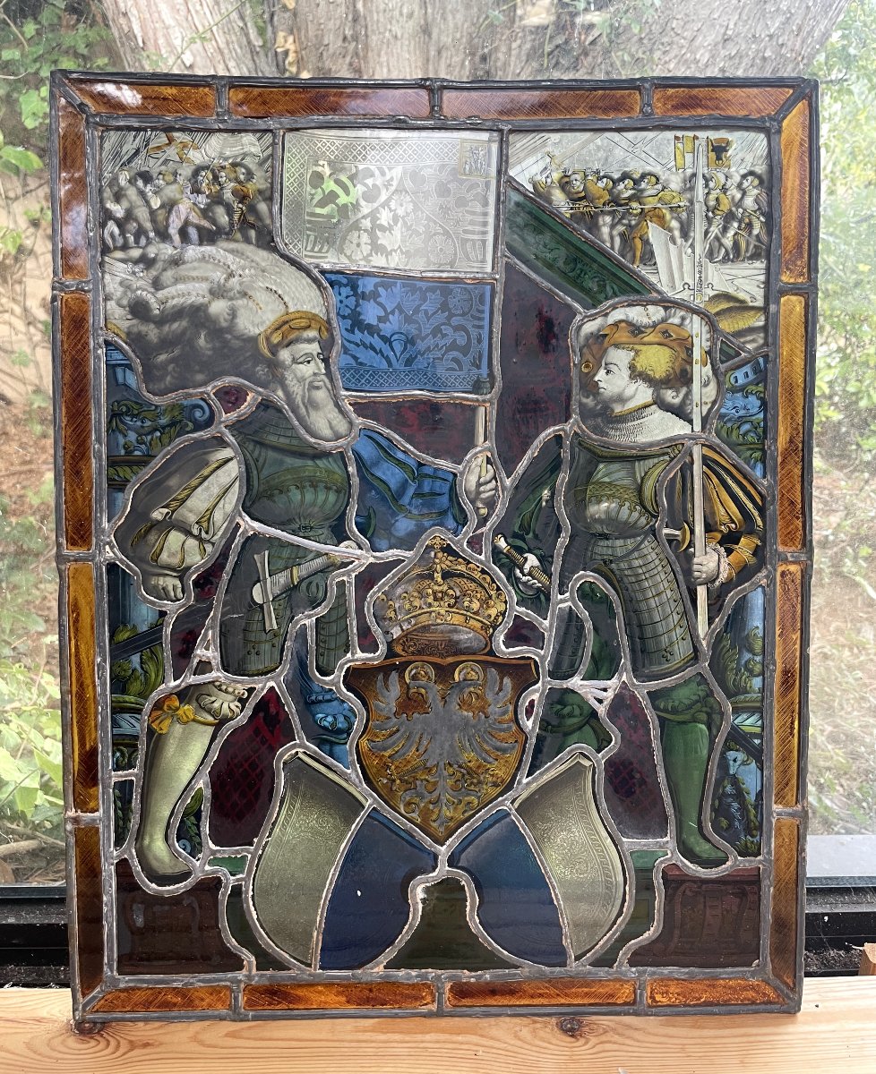 Renaissance-style Stained-glass Window, 19th Century Or Earlier
