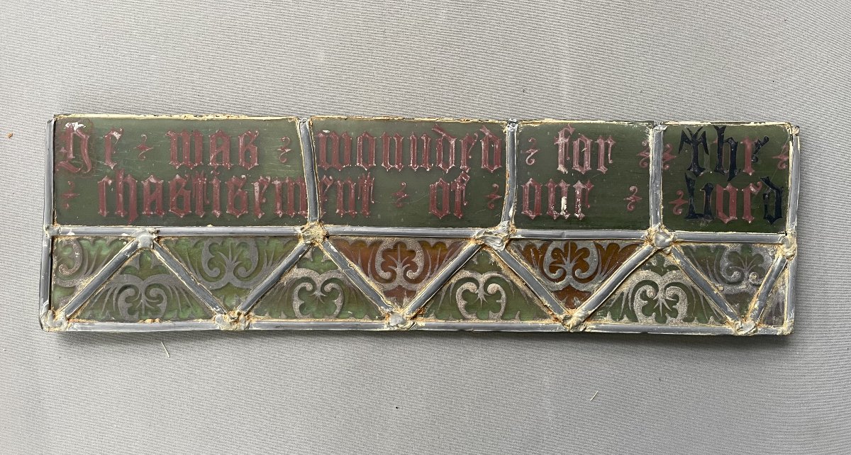 Fragment de vitrail, XIXe ou avant