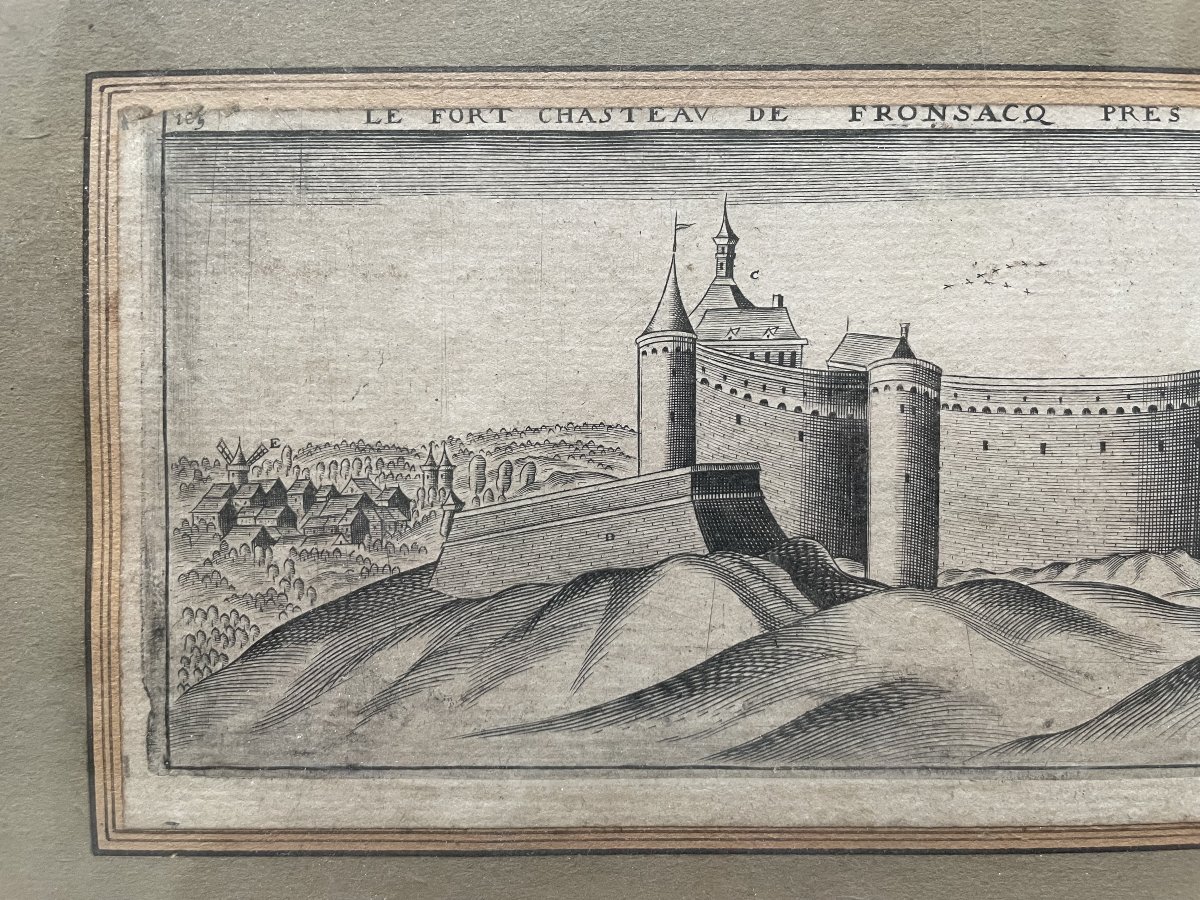 The Château De Fronsac, Engraving By Claude Chastillon-photo-2