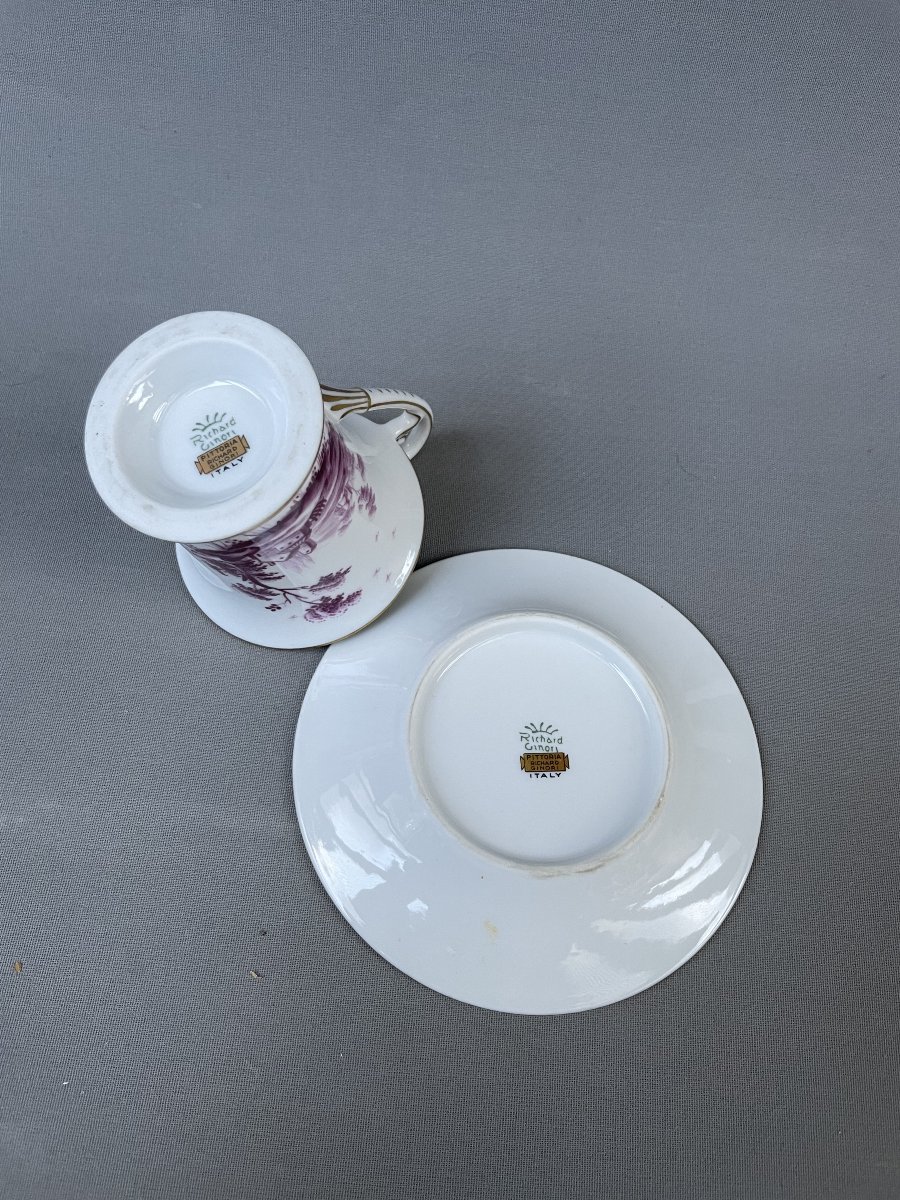 Richard Ginori, Porcelain Cup And Saucer-photo-1