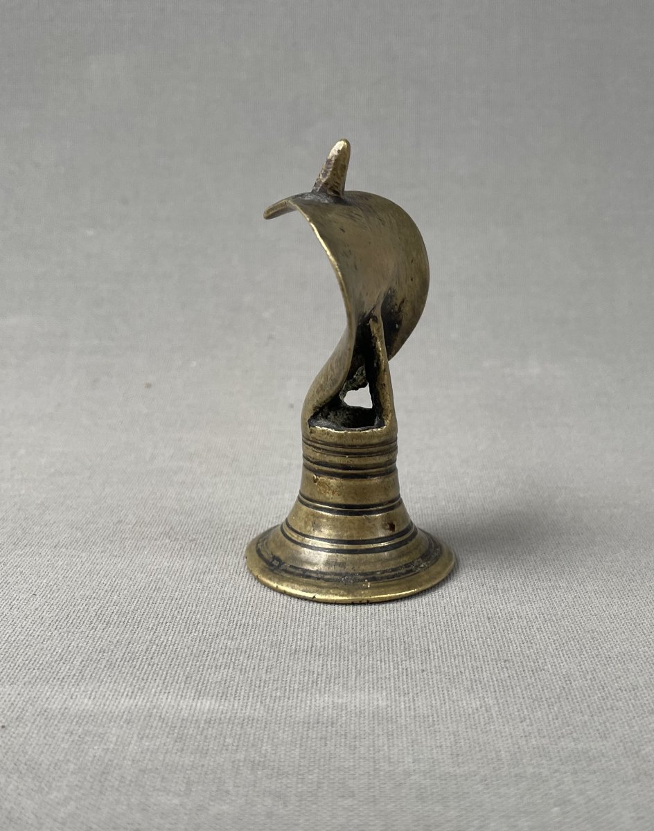 Inde, petit bronze figurant un serpent-photo-3