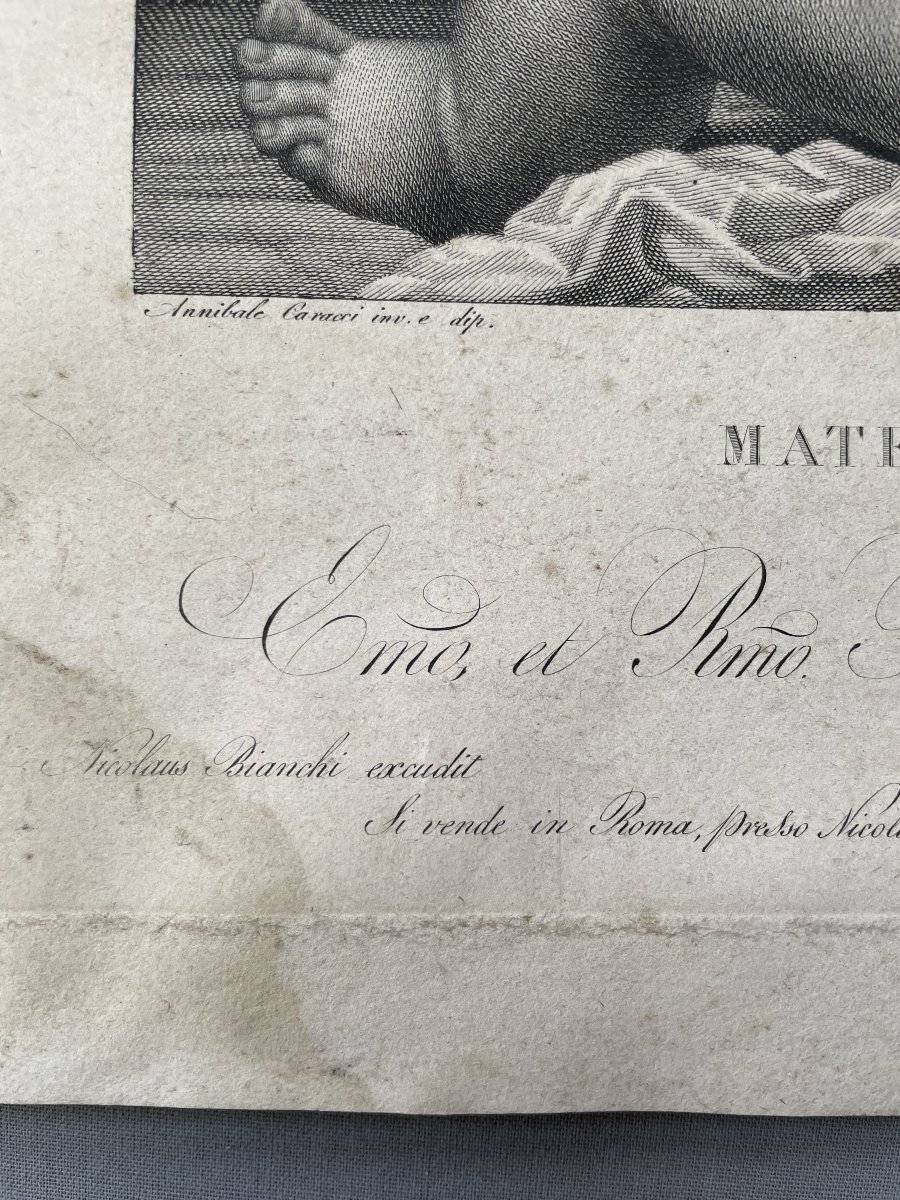 *mater Pulchrae Dilectionis*, Engraving After Annibale Carracci -photo-3