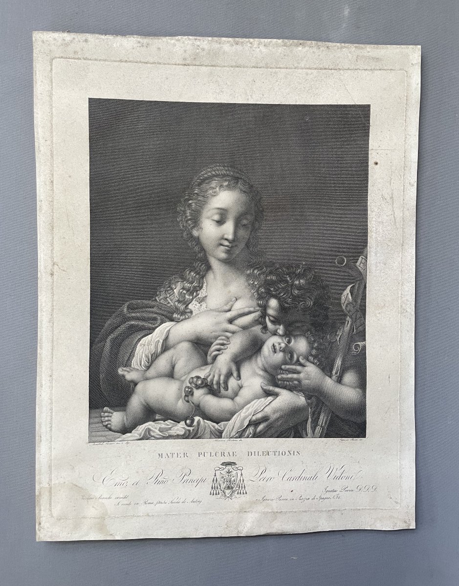 *mater Pulchrae Dilectionis*, Engraving After Annibale Carracci 