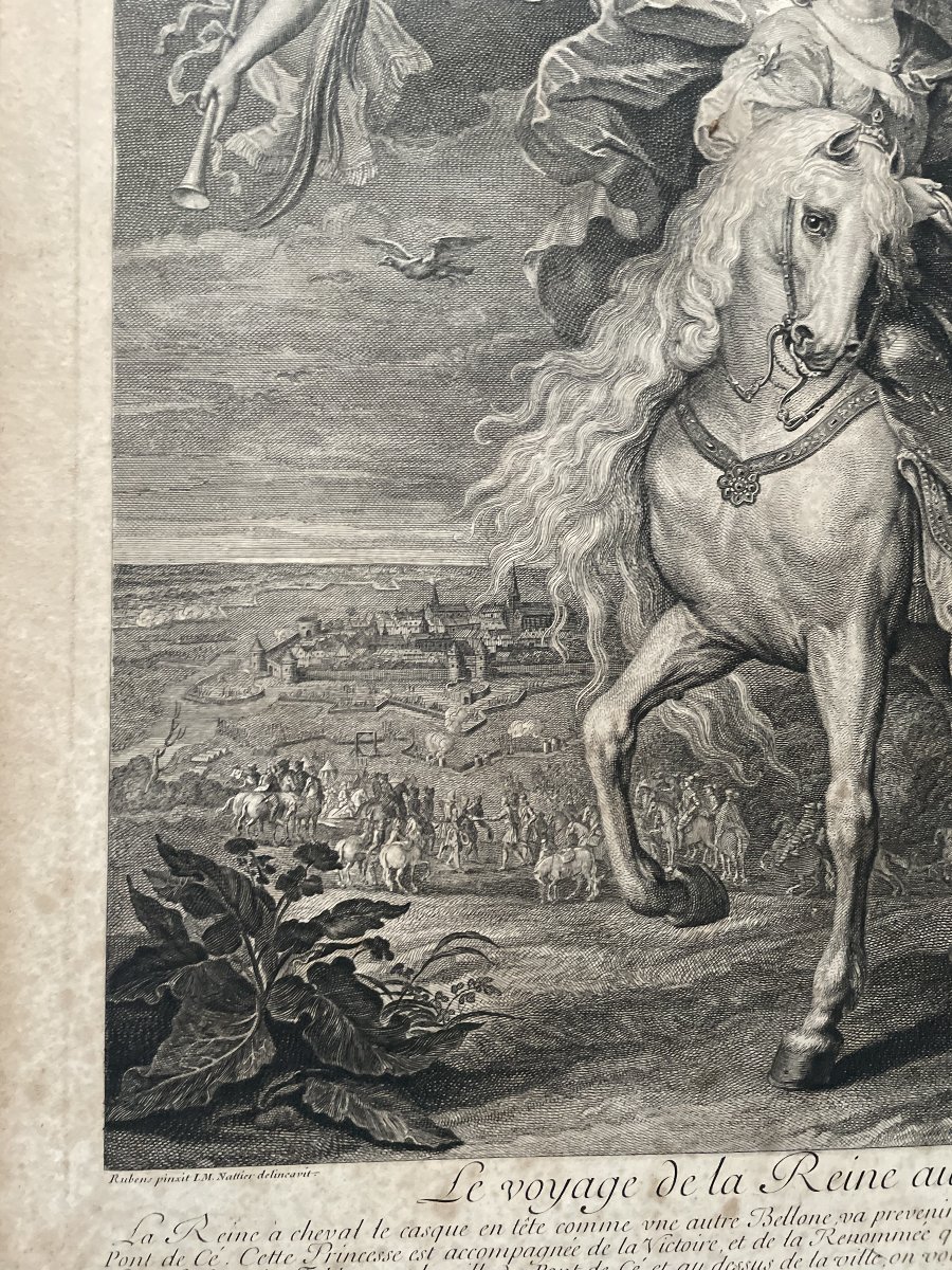 The Queen's Journey To Pont De Cé, An Engraving Based On A Painting By Rubens-photo-2