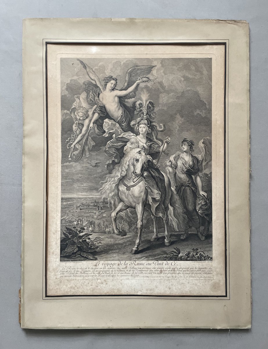 The Queen's Journey To Pont De Cé, An Engraving Based On A Painting By Rubens