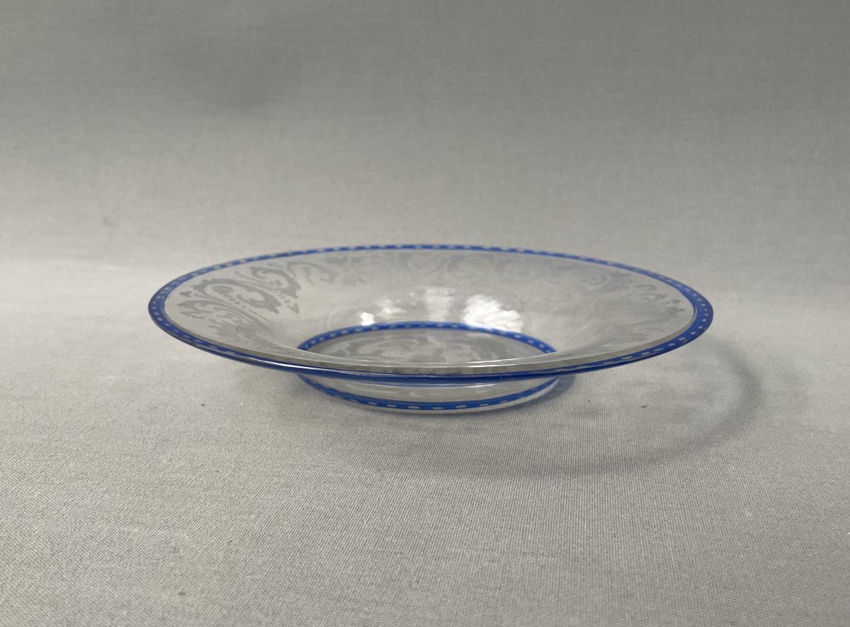 Coupe en cristal gravé, début XXe-photo-1