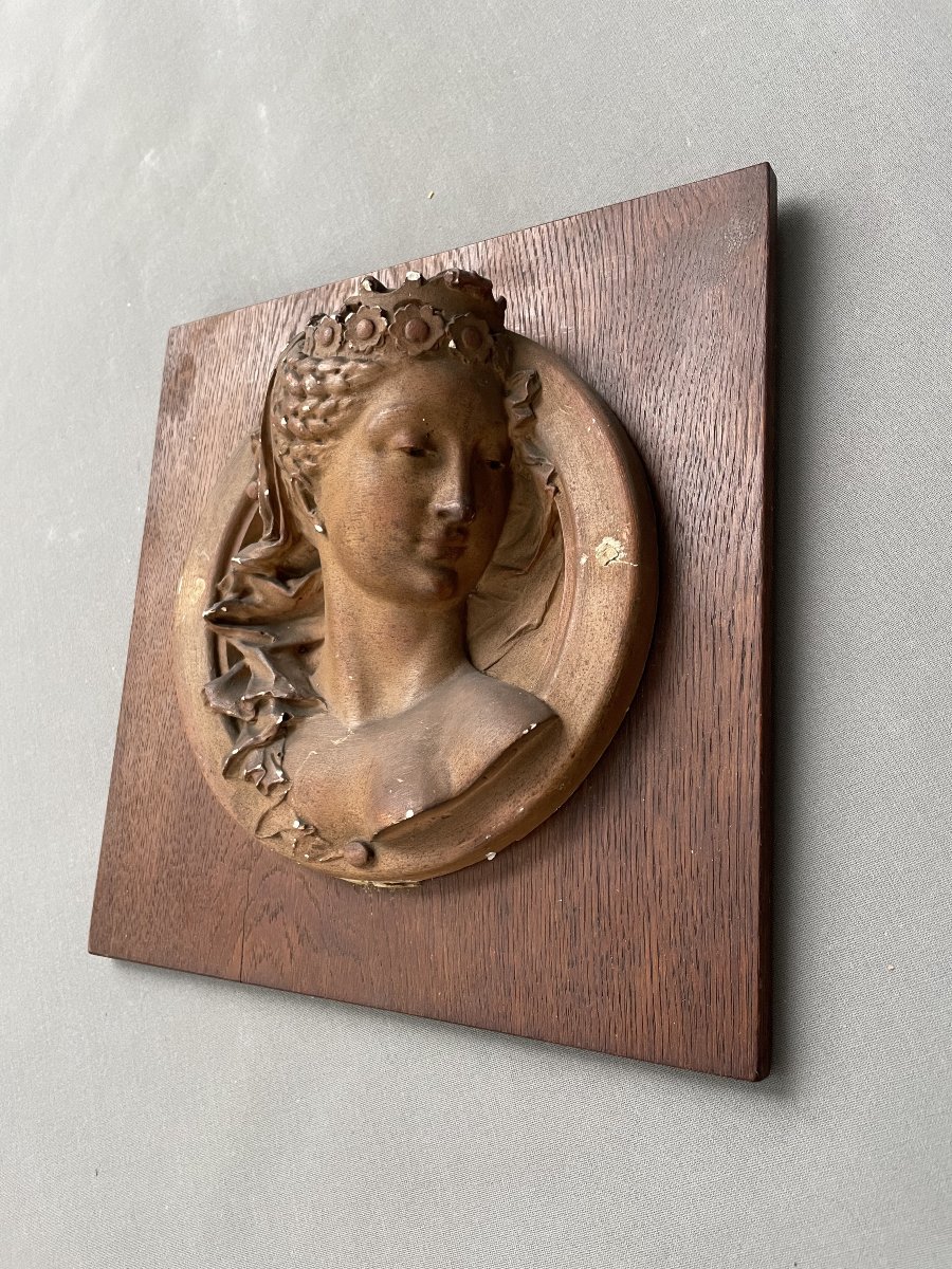 Patinated Plaster Medallion-photo-2