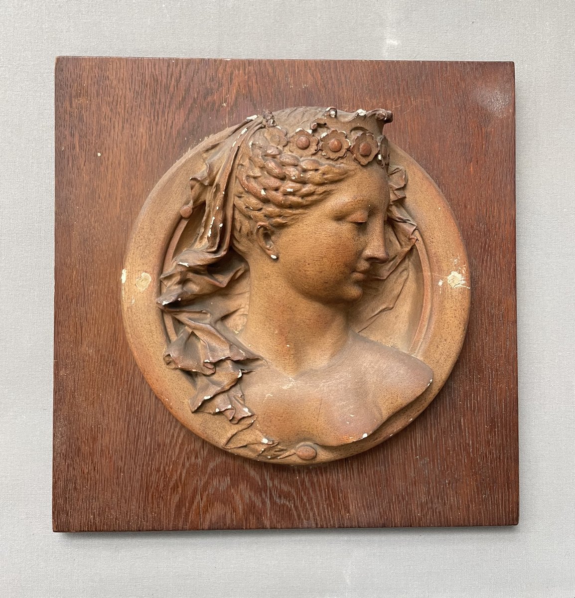 Patinated Plaster Medallion