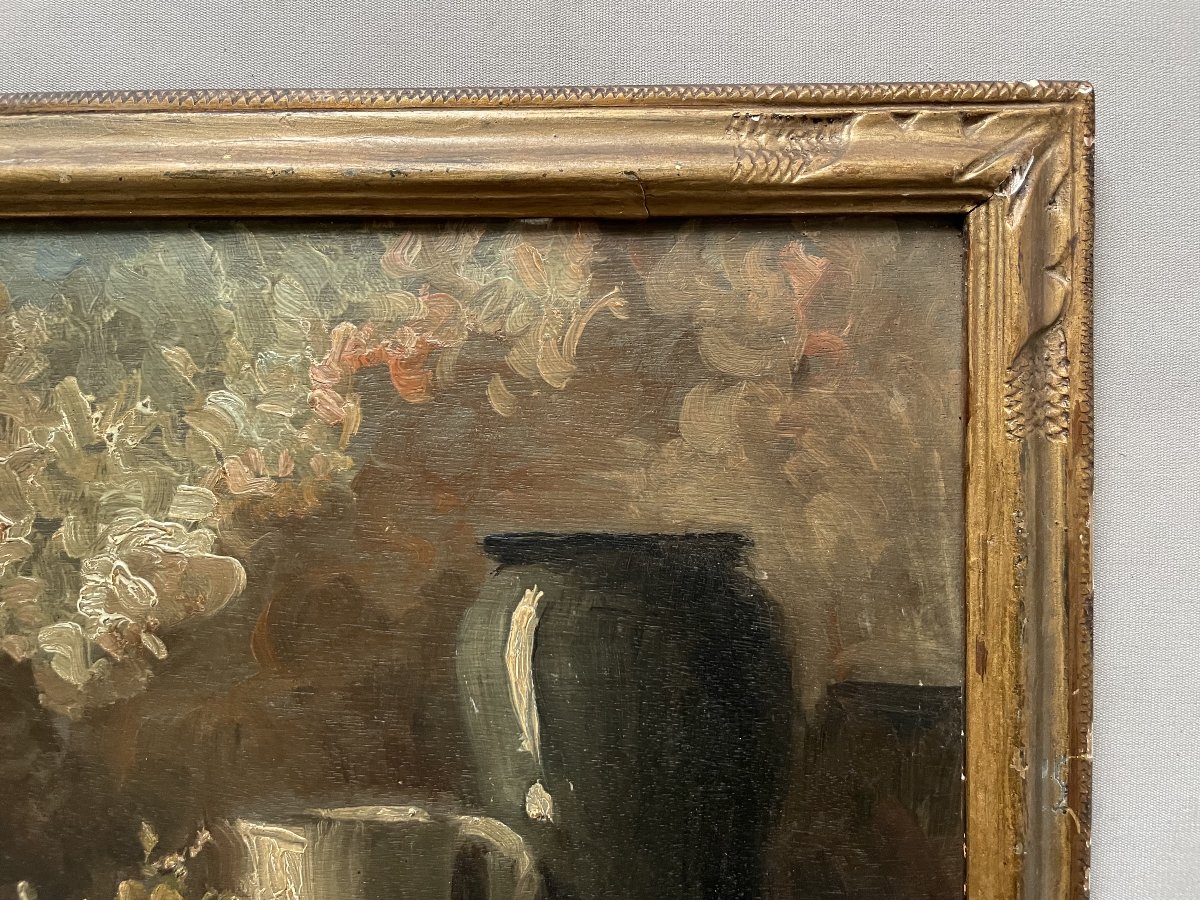 Still Life, Painting Signed By Gustave Fabre, 1942-photo-4
