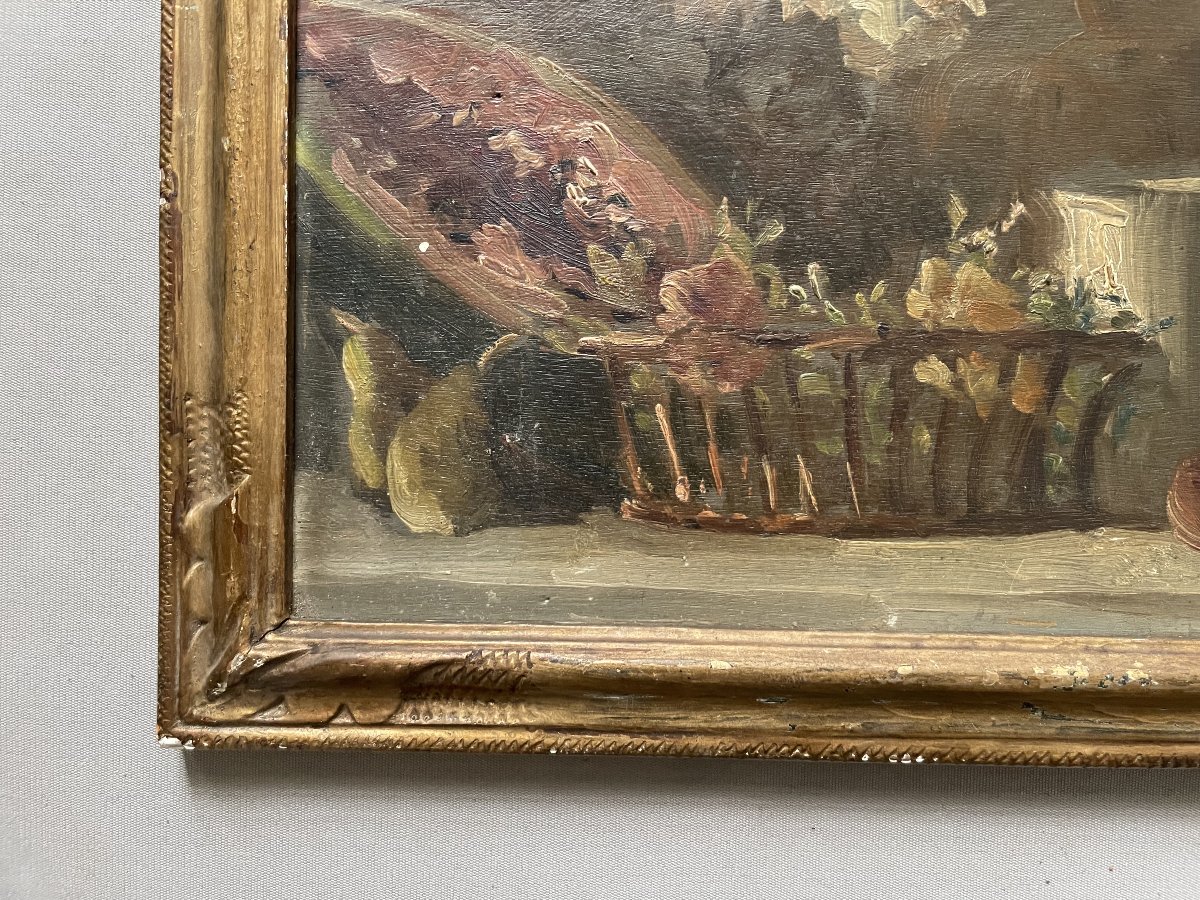 Still Life, Painting Signed By Gustave Fabre, 1942-photo-1