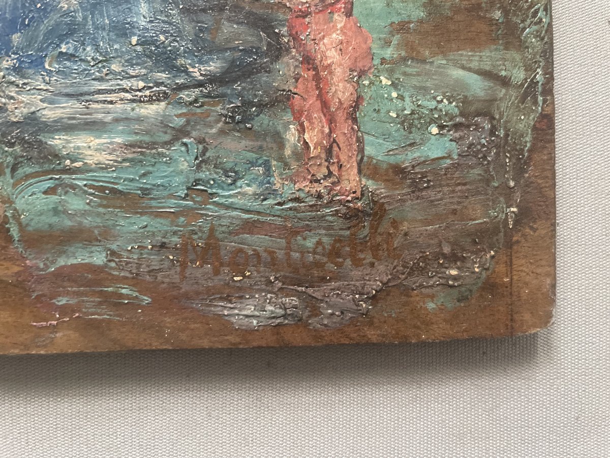 Lively Scene, Oil On Panel, Bears A Signature By Monticelli-photo-2