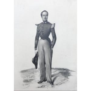 Man In Military Uniform, Graphite