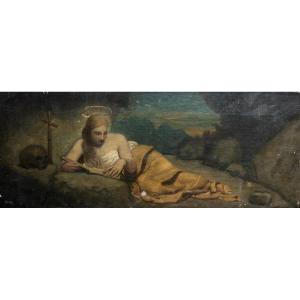 Louis Joseph Devémy, Mary Magdalene And Vanity, Oil On Canvas