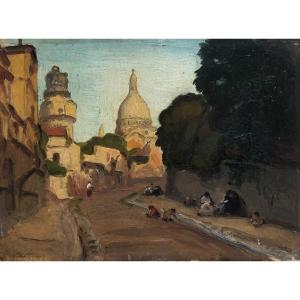 Anatole Eugène Hillairet, Old Montmartre, Oil On Cardboard