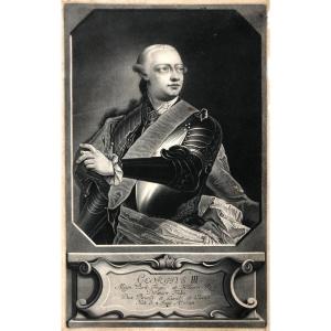 Johann Simon Negges, Portrait Of George III, 18th Century Engraving