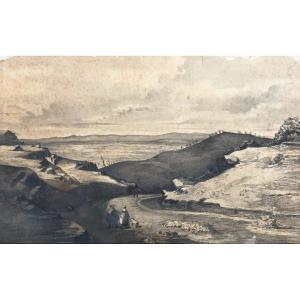 Animated Landscape, Lead Mine And Ink Wash