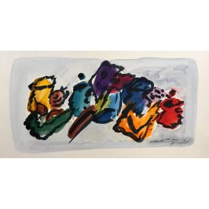 Abstraction, Watercolor, Signature To Identify