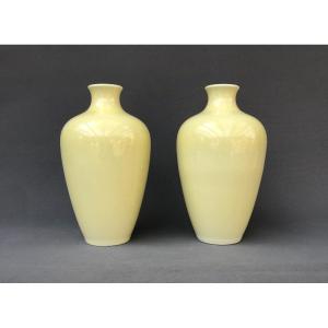 Pair Of Sèvres Porcelain Vases Dated 1910