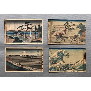 Postcards Illustrated With Japanese Prints, Early 20th Century