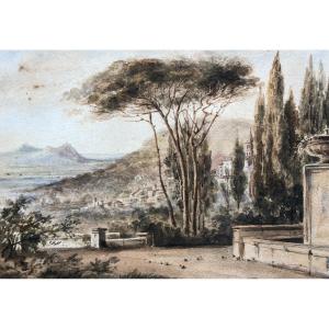 Landscape Of Italy? 19th Century Watercolor