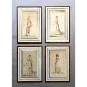 Four Early 19th Century Fashion Engravings