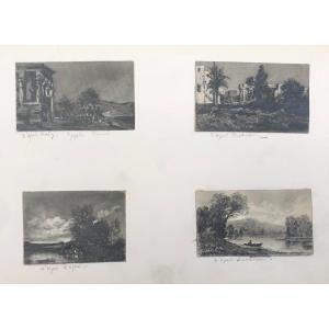 Four Small Drawings After 19th Century Masters