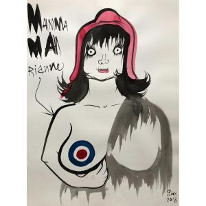 Mamma Marianne, Drawing Signed Liox 2013