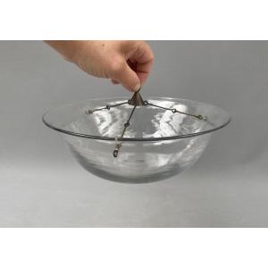 Glass Basin, Light Fixture, 19th Century