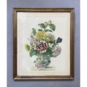 Bouquet Of Flowers, Lithograph