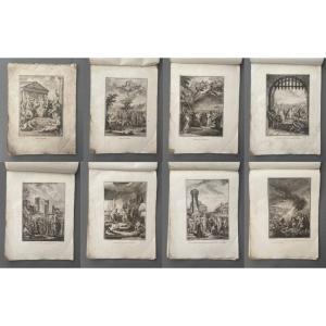 Histoire romaine, recueil de 17 gravures 