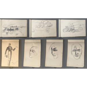 Carnet de croquis daté 1924