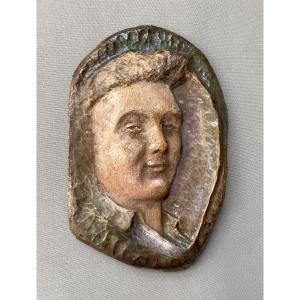 Bas Relief In Hammered And Painted Copper
