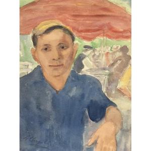 Georges In Noisy Le Grand, Watercolor Signed A. Chapitel