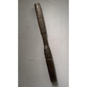 Large Carved Wooden Pestle, Indo-pacific, Early 20th Century