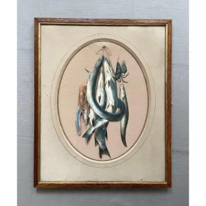 Pêche du jour, poissons lithographiés