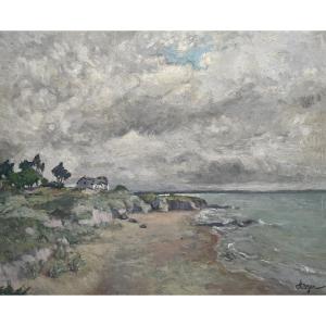 Saint-michel-chef-chef, Vendée, Oil On Panel Signed Meyer