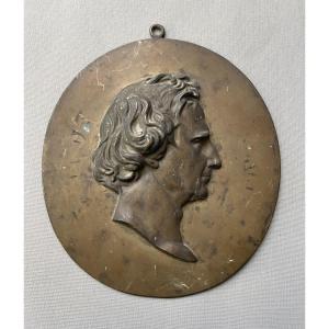 Profil de François Arago, médaillon en bronze