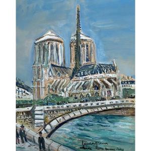 Lucien Genin, Notre Dame De Paris, Gouache