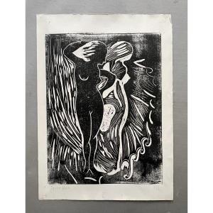 Vénus, gravure, monograme M.E